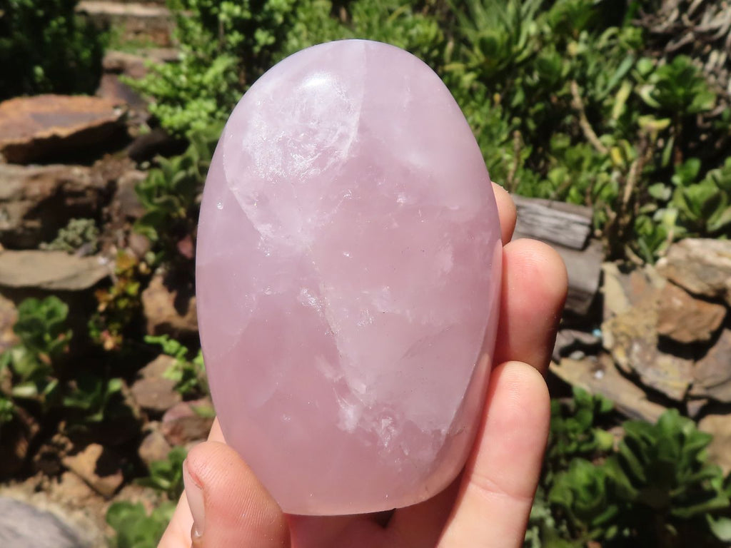Polished Gemmy Pink Rose Quartz Standing Free Forms  x 6 From Ambatondrazaka, Madagascar - TopRock