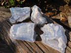 Natural Etched Blue Chalcedony Specimens  x 4 From Nsanje, Malawi - Toprock Gemstones and Minerals 