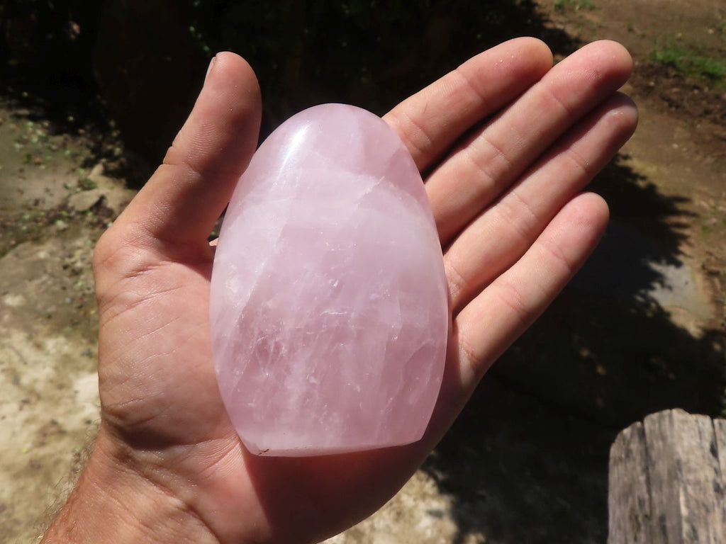 Polished Gemmy Pink Rose Quartz Standing Free Forms  x 6 From Ambatondrazaka, Madagascar - TopRock