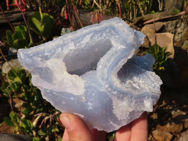 Natural Etched Blue Chalcedony Specimens  x 4 From Nsanje, Malawi - Toprock Gemstones and Minerals 