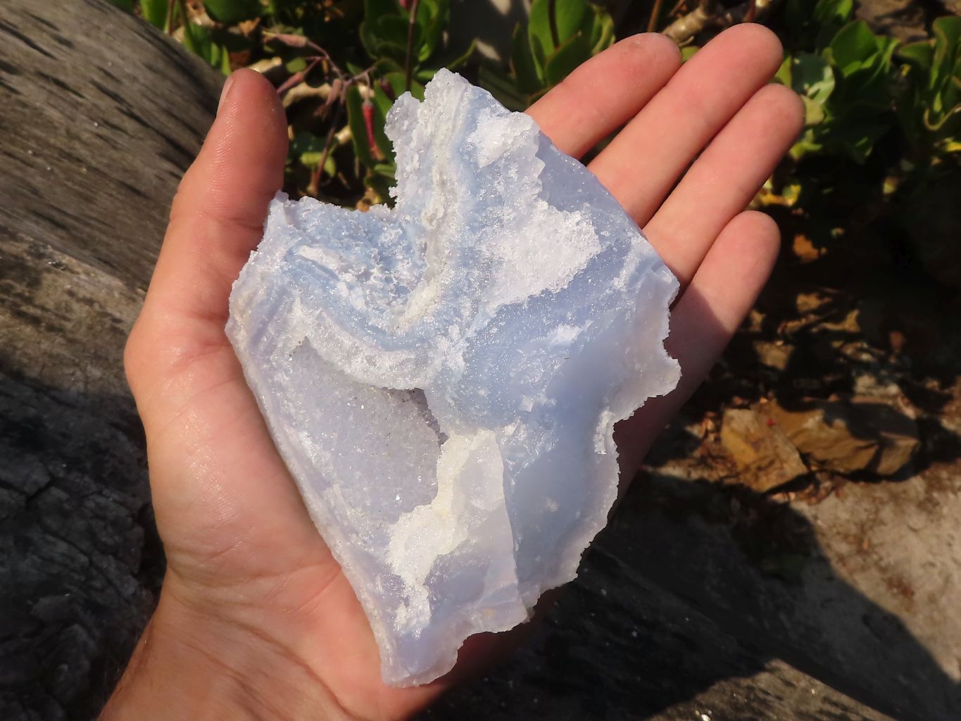 Natural Etched Blue Chalcedony Specimens  x 4 From Nsanje, Malawi - Toprock Gemstones and Minerals 