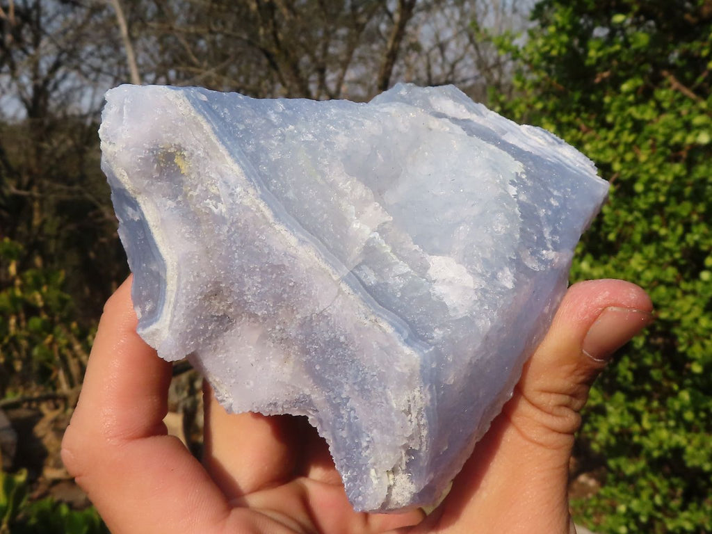 Natural Etched Blue Chalcedony Specimens  x 4 From Nsanje, Malawi - Toprock Gemstones and Minerals 