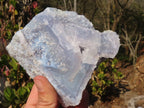 Natural Etched Blue Chalcedony Specimens  x 4 From Nsanje, Malawi - Toprock Gemstones and Minerals 