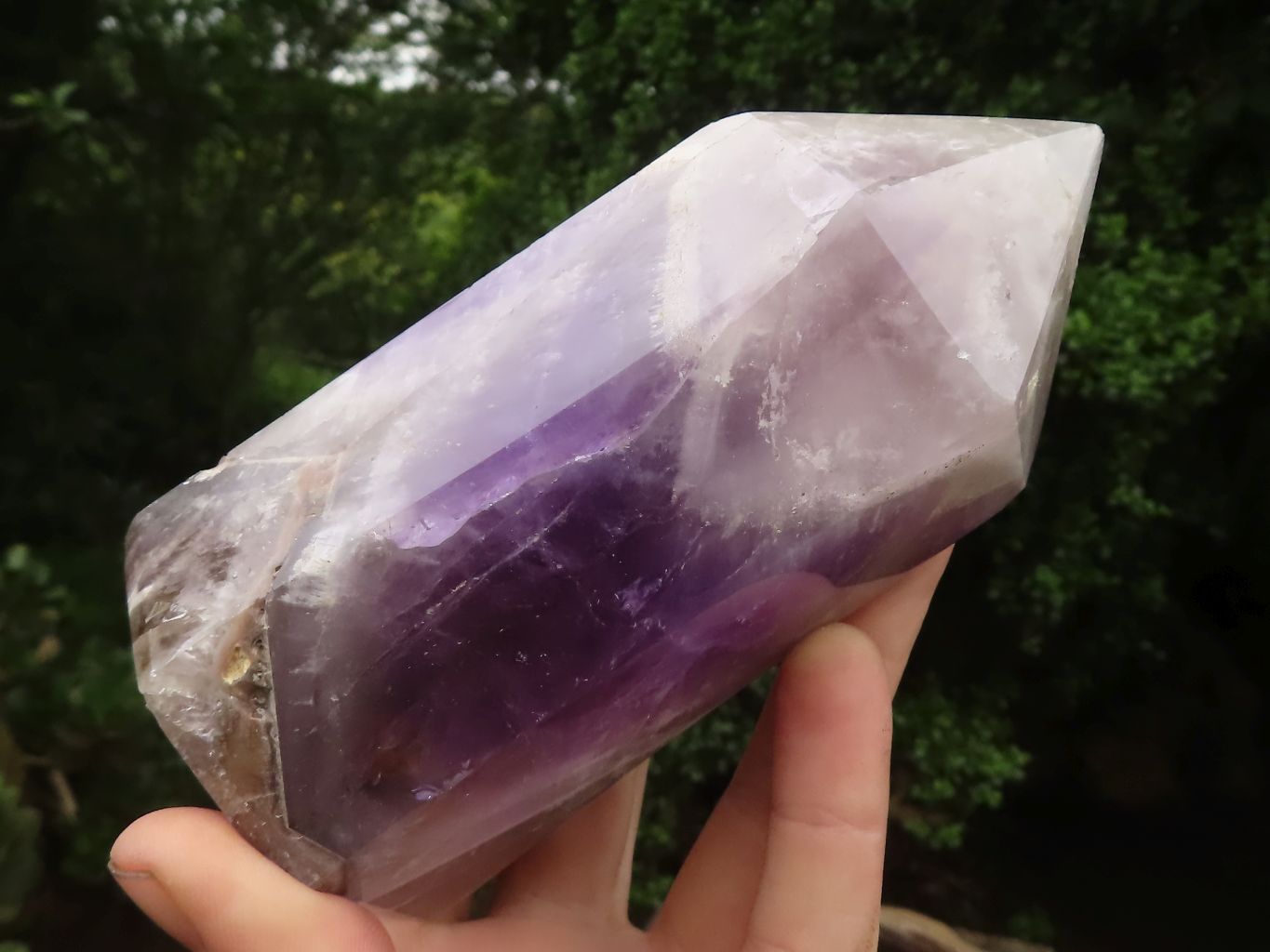 Polished Gemmy Smokey Amethyst Points  x 2 From Madagascar - TopRock