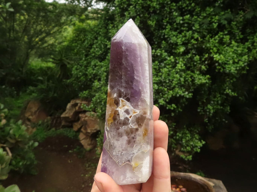 Polished Gemmy Smokey Amethyst Points  x 2 From Madagascar - TopRock