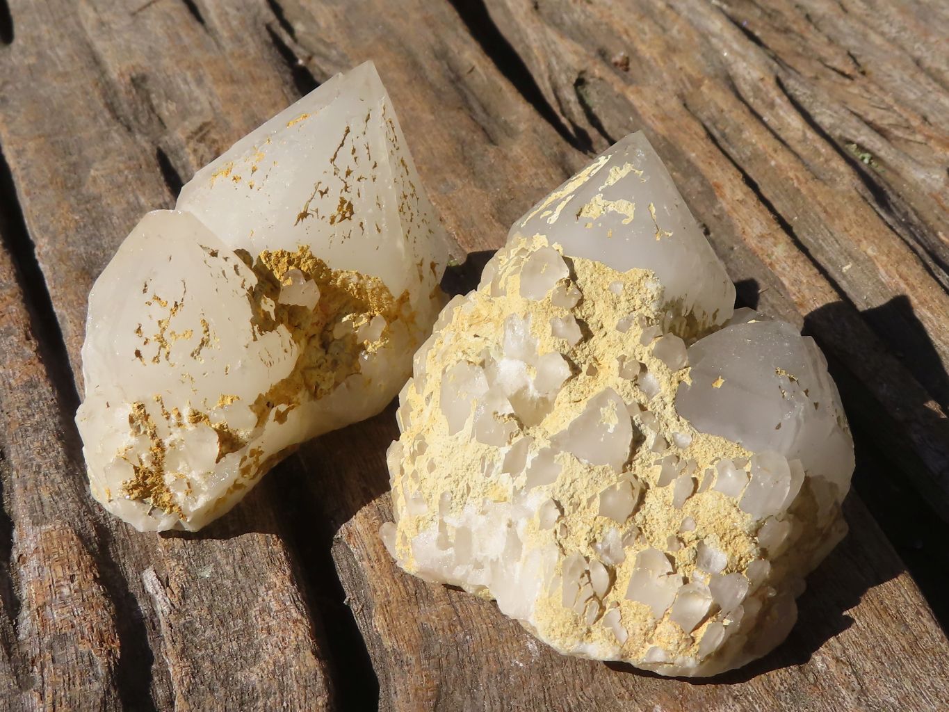 Natural Cathedral Window Quartz Crystals x 12 From Madagascar - Toprock Gemstones and Minerals 