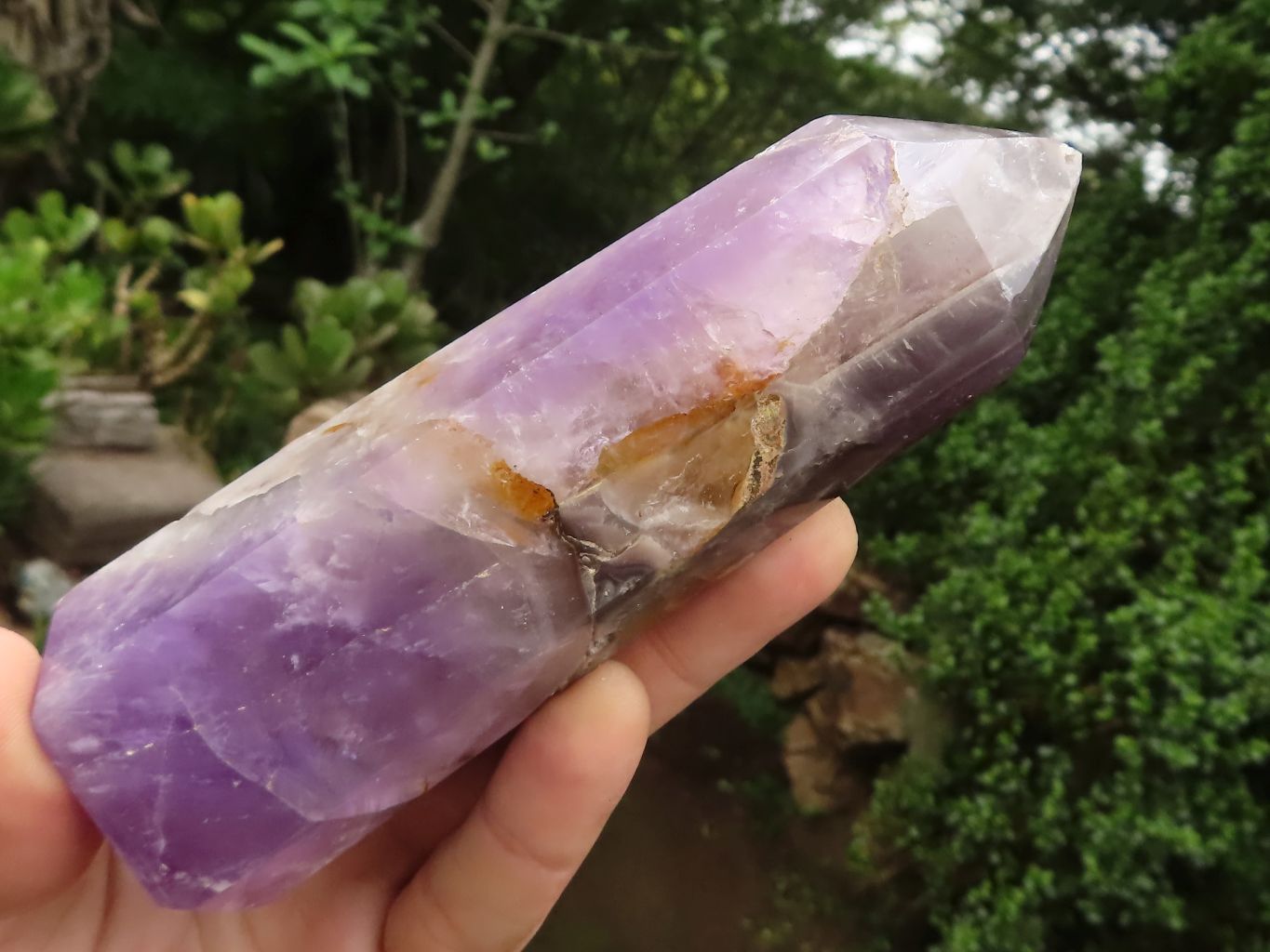 Polished Gemmy Smokey Amethyst Points  x 2 From Madagascar - TopRock