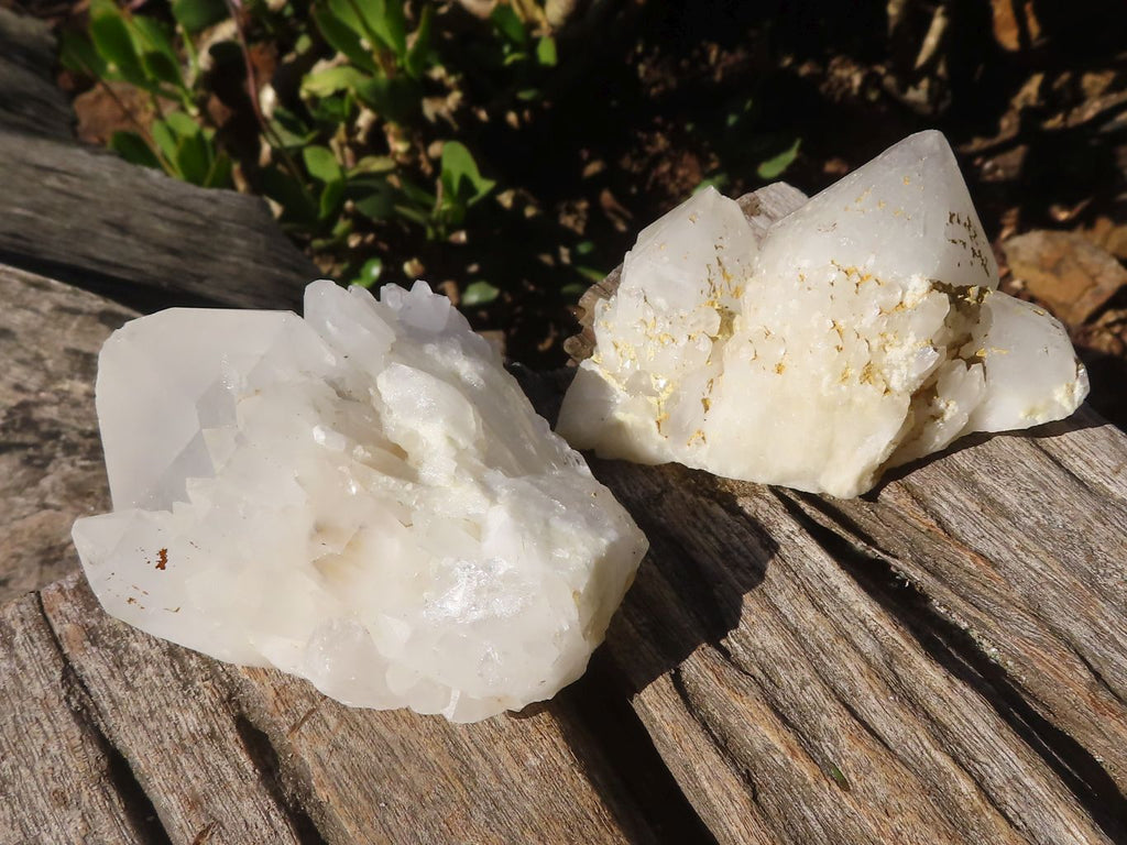 Natural Cathedral Window Quartz Crystals x 12 From Madagascar - Toprock Gemstones and Minerals 