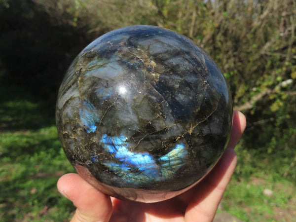 Polished Large Labradorite Sphere With Subtle Blue & Gold Flash x 1 From Madagascar - TopRock