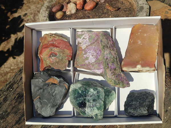 Natural Mixed Selection Of Rough Specimens  x 6 From Southern Africa - Toprock Gemstones and Minerals 
