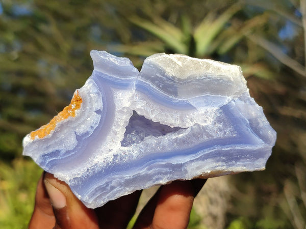 Polished One Side Polished Blue Lace Agate Specimens  x 6 From Nsanje, Malawi - Toprock Gemstones and Minerals 