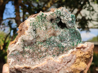 Natural Rare Ball Malachite On Drusy Quartz & Dolomite Matrix  x 1 From Kambove, Congo - Toprock Gemstones and Minerals 