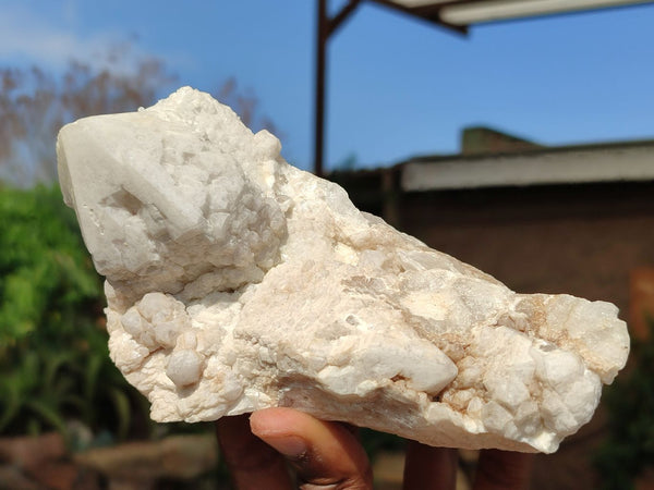 Natural White Candle Quartz Specimens  x 4 From Madagascar