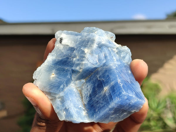 Natural New Sky Blue Calcite Specimens  x 12 From Spitzkop, Namibia