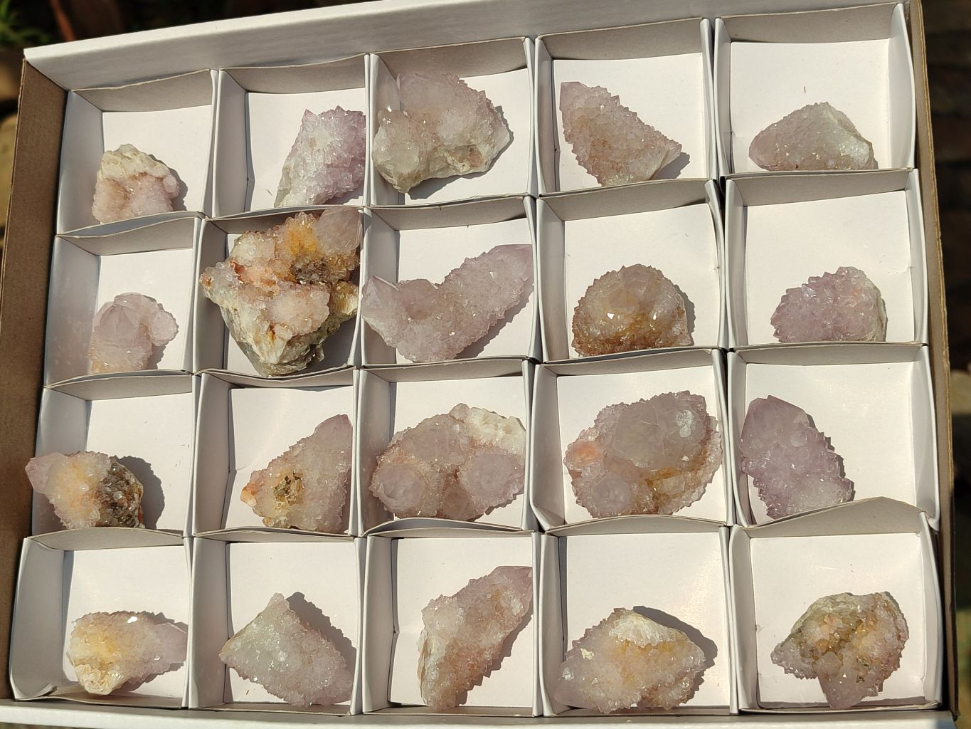 Natural Small Mixed Spirit Quartz Crystals & Clusters  x 20 From Boekenhouthoek, South Africa - Toprock Gemstones and Minerals 