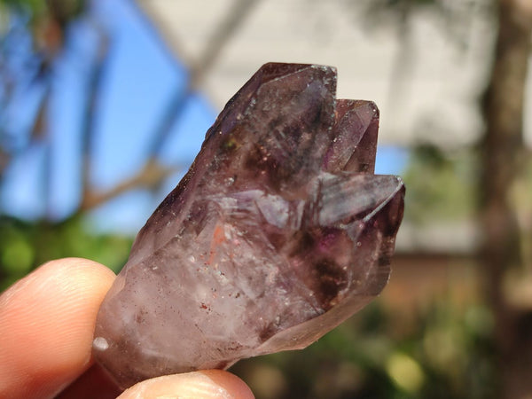 Natural Small Smokey Amethyst Crystals  x 12 From Chiredzi, Zimbabwe