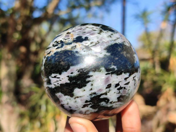 Polished Merlinite Gabbro Spheres  x 3 From Madagascar