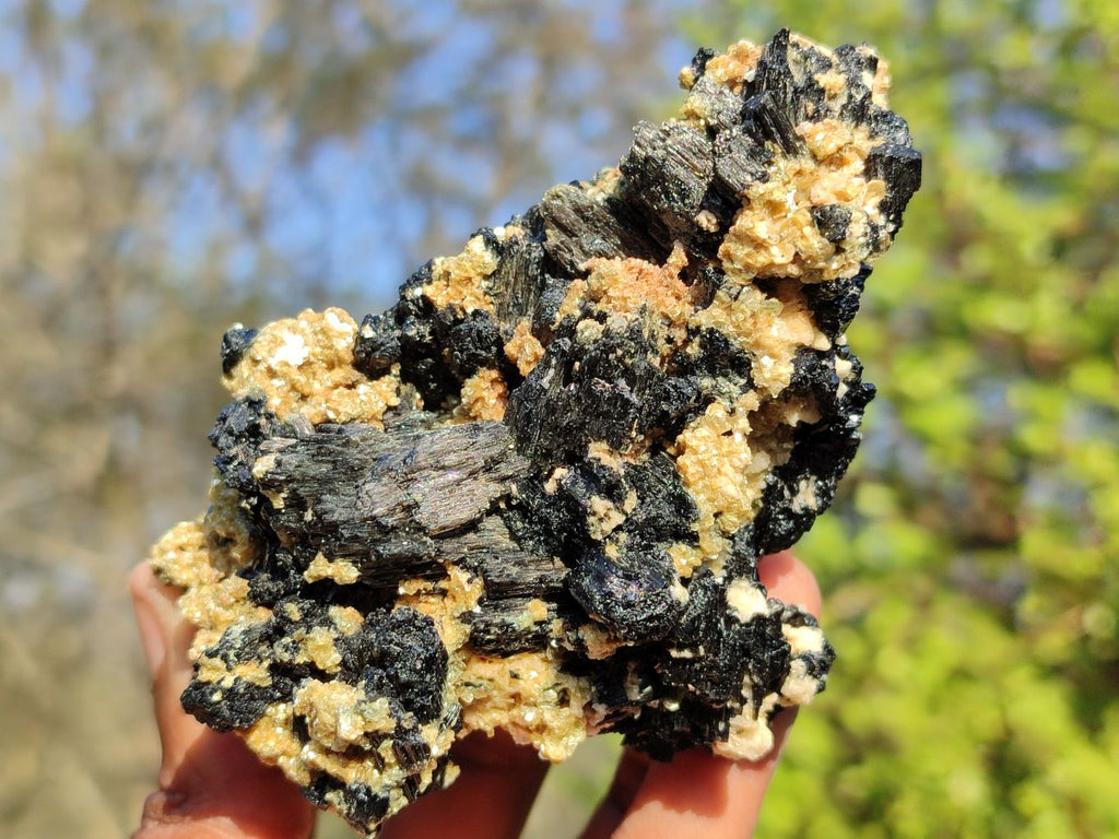 Natural Schorl Black Tourmaline Specimens  x 3 From Erongo, Namibia - Toprock Gemstones and Minerals 