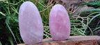 Polished Gemmy Pink Rose Quartz Standing Free Forms x 2 From Madagascar - Toprock Gemstones and Minerals 