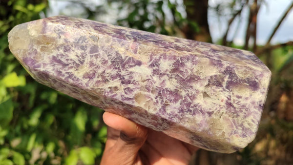 Polished Lepidolite Points With Flower Quartz & Rubellite  x 3 From Madagascar - Toprock Gemstones and Minerals 
