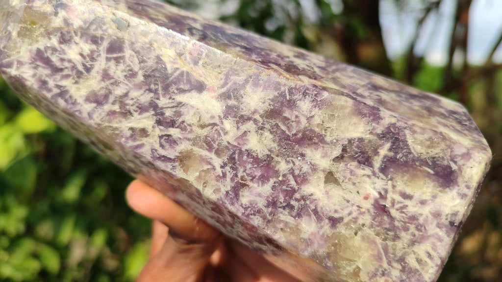Polished Lepidolite Points With Flower Quartz & Rubellite  x 3 From Madagascar - Toprock Gemstones and Minerals 