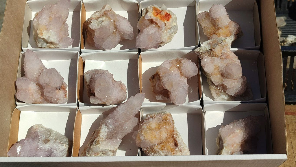 Natural Spirit Amethyst Quartz Crystals x 12 From Boekenhouthoek, South Africa - Toprock Gemstones and Minerals 
