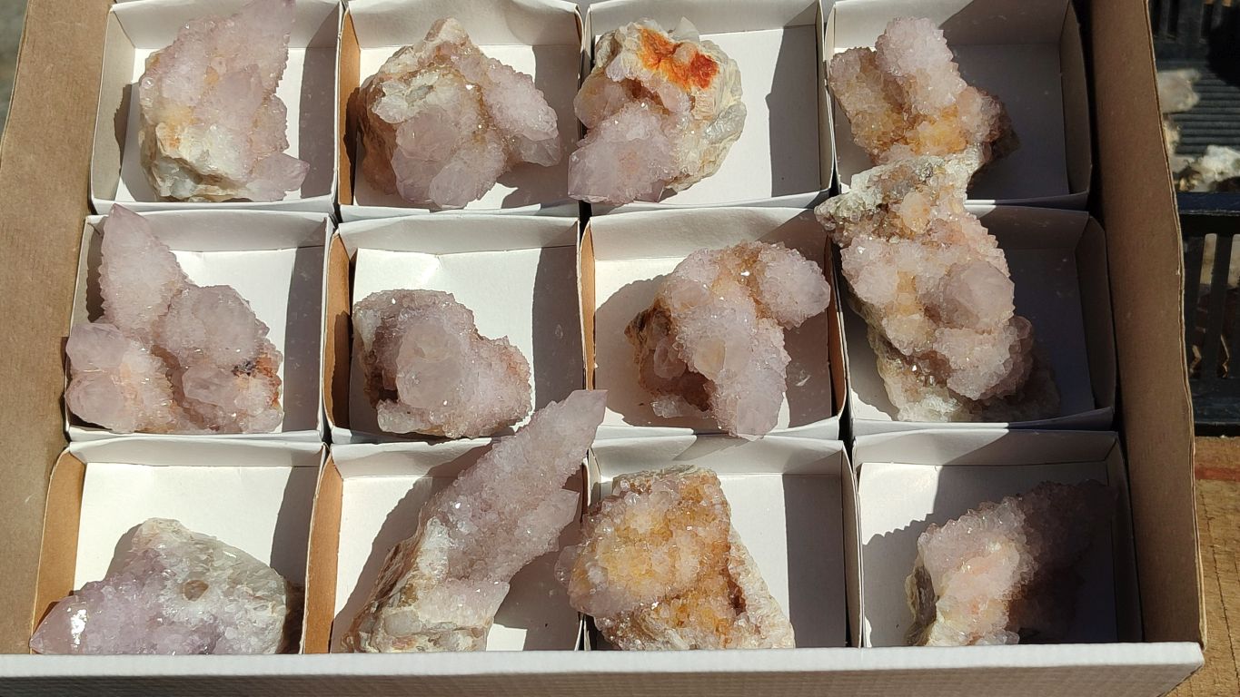 Natural Spirit Amethyst Quartz Crystals x 12 From Boekenhouthoek, South Africa - Toprock Gemstones and Minerals 