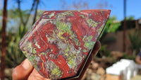 Polished Dragon Bloodstone Points  x 2 From Southern Africa - Toprock Gemstones and Minerals 