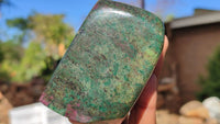 Polished Fluorescent Ruby Corundum In Chrome Verdite Free Forms x 4 From Zimbabwe - Toprock Gemstones and Minerals 