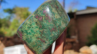 Polished Fluorescent Ruby Corundum In Chrome Verdite Free Forms x 4 From Zimbabwe - Toprock Gemstones and Minerals 