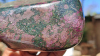 Polished Fluorescent Ruby Corundum In Chrome Verdite Free Forms x 4 From Zimbabwe - Toprock Gemstones and Minerals 