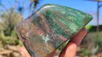 Polished Fluorescent Ruby Corundum In Chrome Verdite Free Forms x 4 From Zimbabwe - Toprock Gemstones and Minerals 