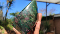 Polished Fluorescent Ruby Corundum In Chrome Verdite Free Forms x 4 From Zimbabwe - Toprock Gemstones and Minerals 