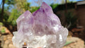 Natural Jacaranda Amethyst Clusters x 2 From Zambia - Toprock Gemstones and Minerals 