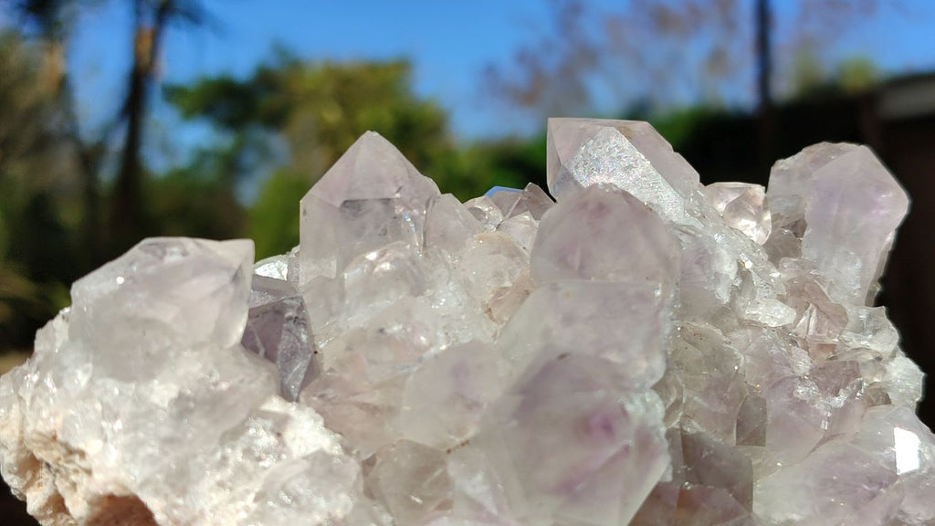 Natural Jacaranda Amethyst Clusters x 2 From Zambia - Toprock Gemstones and Minerals 