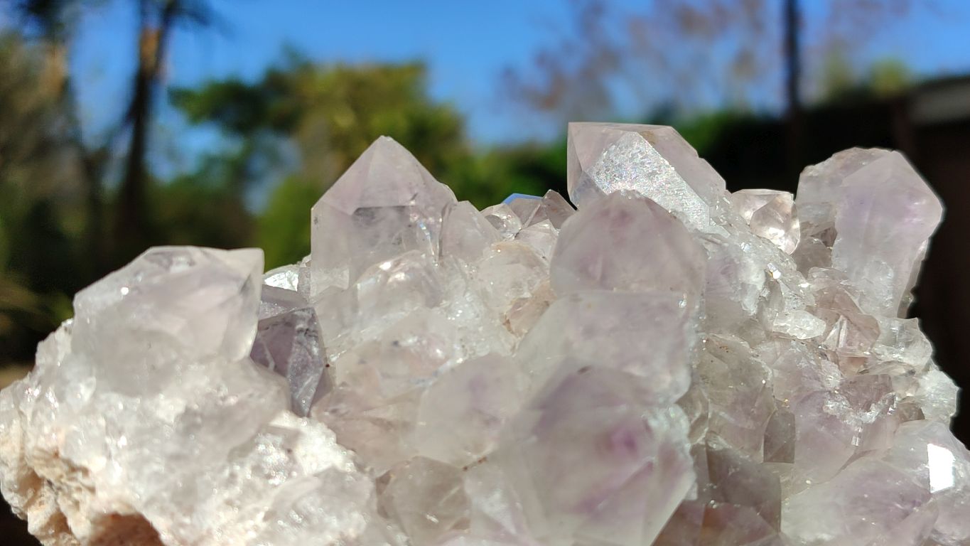 Natural Jacaranda Amethyst Clusters x 2 From Zambia - Toprock Gemstones and Minerals 