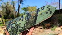 Polished Stromatolite Jasper / Nebula Stone Points x 2 From Katsepy, Madagascar - Toprock Gemstones and Minerals 