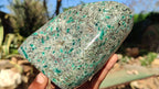 Polished Emerald Mica In Matrix Standing Free Forms x 1 From Mutoko, Zimbabwe - Toprock Gemstones and Minerals 
