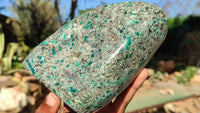 Polished Emerald Mica In Matrix Standing Free Forms x 1 From Mutoko, Zimbabwe - Toprock Gemstones and Minerals 