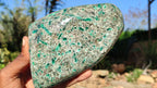 Polished Emerald Mica In Matrix Standing Free Forms x 1 From Mutoko, Zimbabwe - Toprock Gemstones and Minerals 