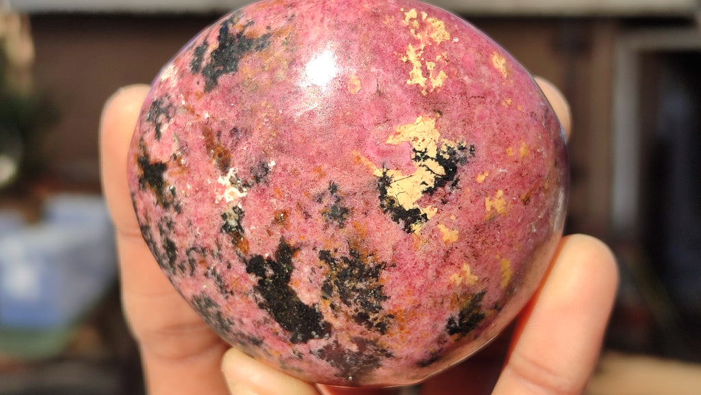 Polished Red Rhodonite Free Forms x 6 From Zimbabwe - Toprock Gemstones and Minerals 