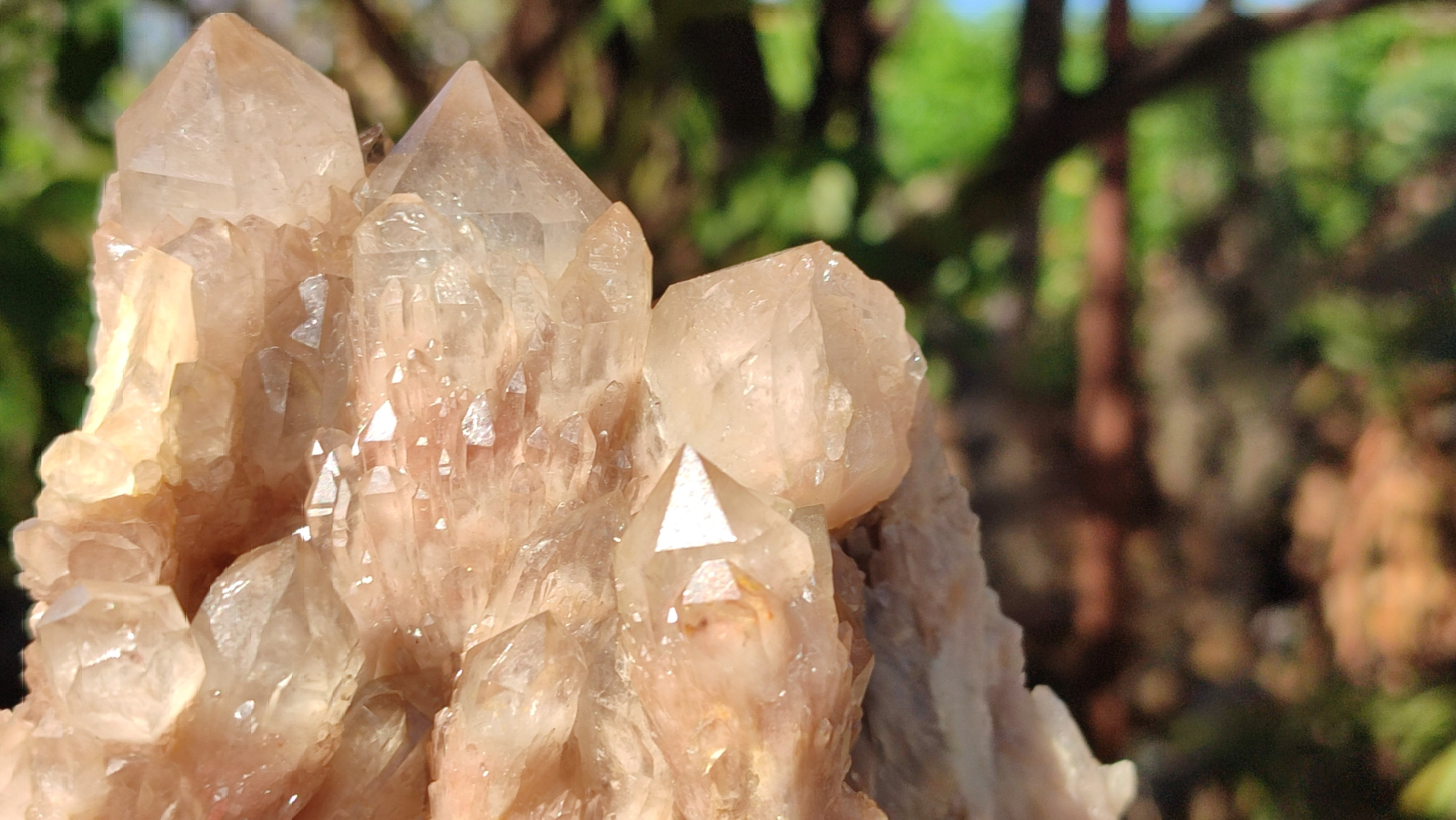 Natural Cascading White Phantom Smokey Quartz Clusters x 2 From Luena, Congo - Toprock Gemstones and Minerals 