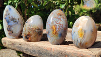 Polished Lovely Selection Of Agate Standing Free Forms  x 4 From Madagascar - Toprock Gemstones and Minerals 
