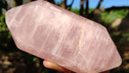 Polished Double Terminated Gemmy Rose Quartz Points x 2 From Madagascar - Toprock Gemstones and Minerals 