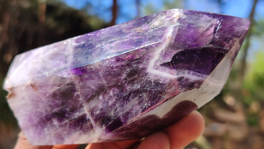 Polished Dream Amethyst Points x 3 From Madagascar - Toprock Gemstones and Minerals 