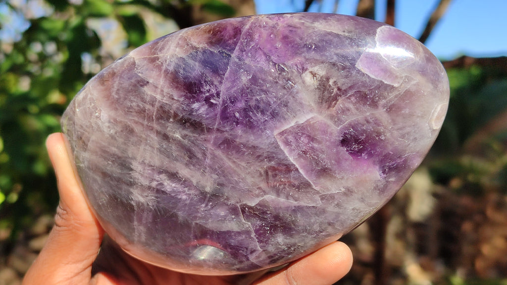 Polished Dream Amethyst Standing Free Forms x 2 From Madagascar - Toprock Gemstones and Minerals 