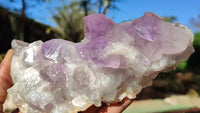 Natural Jacaranda Amethyst Clusters x 2 From Zambia - Toprock Gemstones and Minerals 
