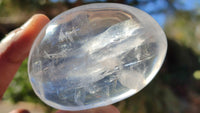 Polished Semi Optic Clear Quartz Galet / Palm Stones x 12 From Madagascar - Toprock Gemstones and Minerals 