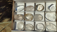 Polished Semi Optic Clear Quartz Galet / Palm Stones x 12 From Madagascar - Toprock Gemstones and Minerals 