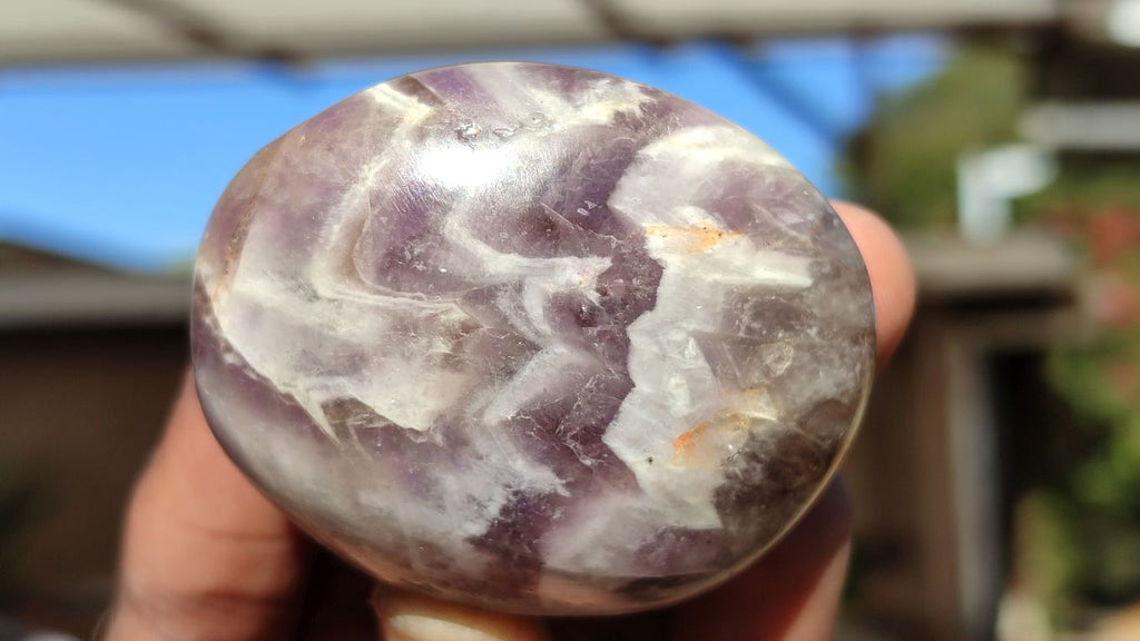 Polished Amethyst Galet / Palm Stones x 12 From Madagascar - Toprock Gemstones and Minerals 